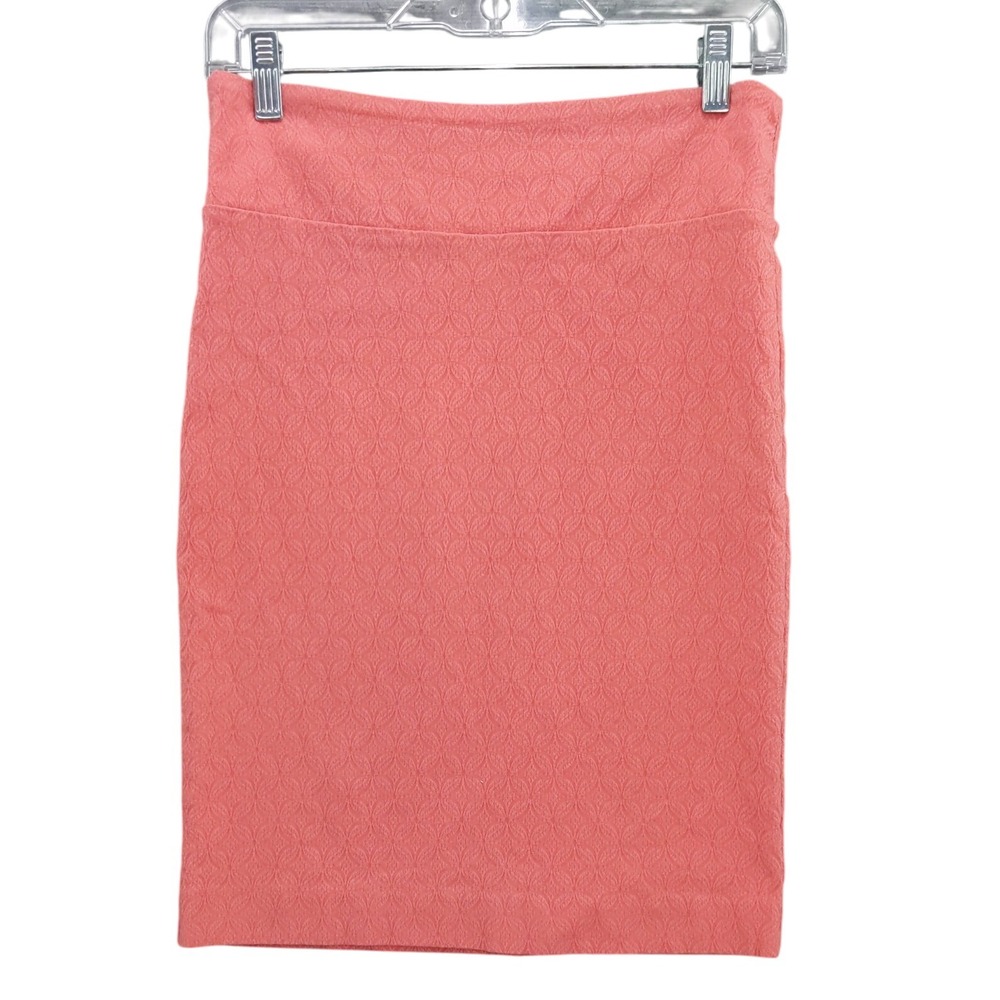 Margaret M Knit‎ Pencil Skirt Textured Coral Career Wear Size S